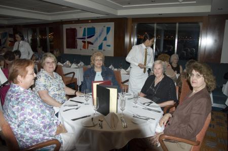 First night at dinner.