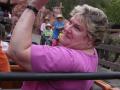 Betty on one of the Disneyland rides.